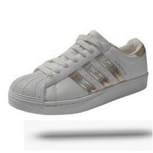 Adidas Womens Superstar Metal Toe Sneakers Shoes